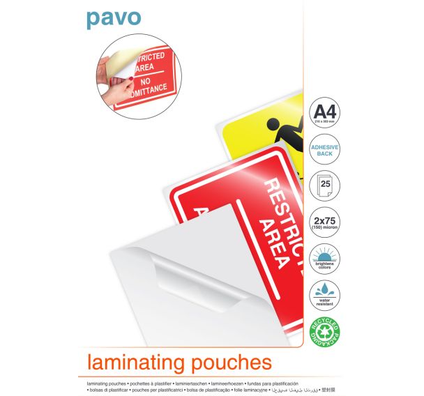 Pochette de plastification A4 75µ (Boite de 25)