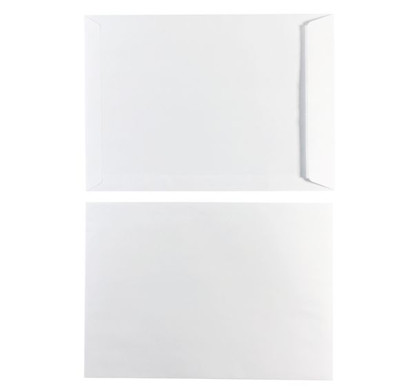 Pochette kraft blanche auto-adhésive