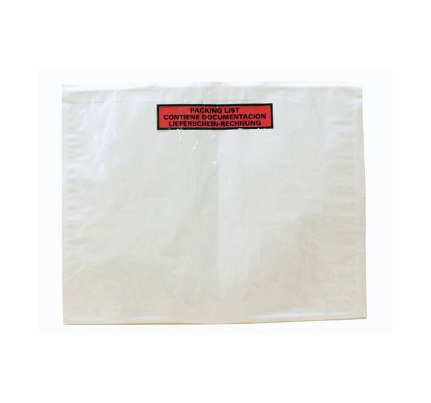 Pochette porte-documents Éco-List - « Packing list - Contiene documentacion - Lieferschein rechnung »
