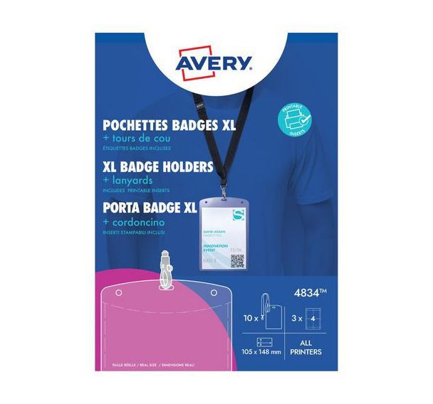 Pochettes badge A6 avec feuilles et lacets