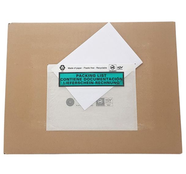 Pochettes papier cristal 3 langues - PAC LIST