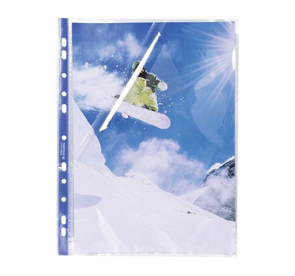 Pochettes perforées Stop doc ouverture en coin - PP lisse 6/100e - A4