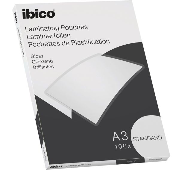 Pochettes plastification A3 -2 x125µ - Ibico Basics Standard