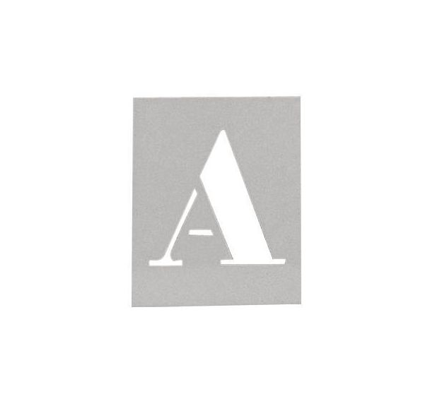Pochoir en aluminium - Jeu de 26 lettres alphabétiques