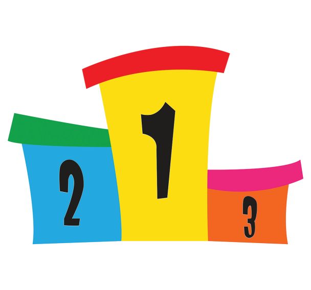 Podium en résine thermocollée