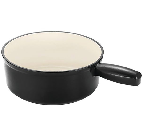 Poêlon 20cm 2 personnes fonte emaillee noir