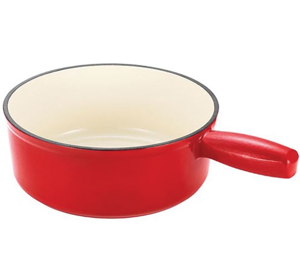 Poêlon 20cm 2 personnes fonte émaillée rouge