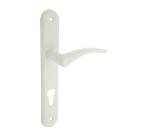 Poignée de porte sur plaque cylindre