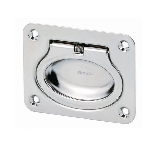 Poignée inox abattante à encastrer