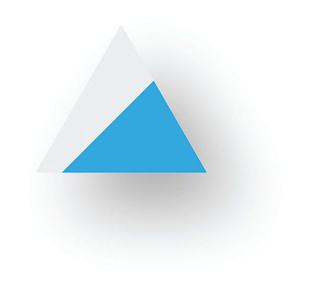 Pointe de flèche adhésive LeanStripe - Bleu/Blanc - Ergomat