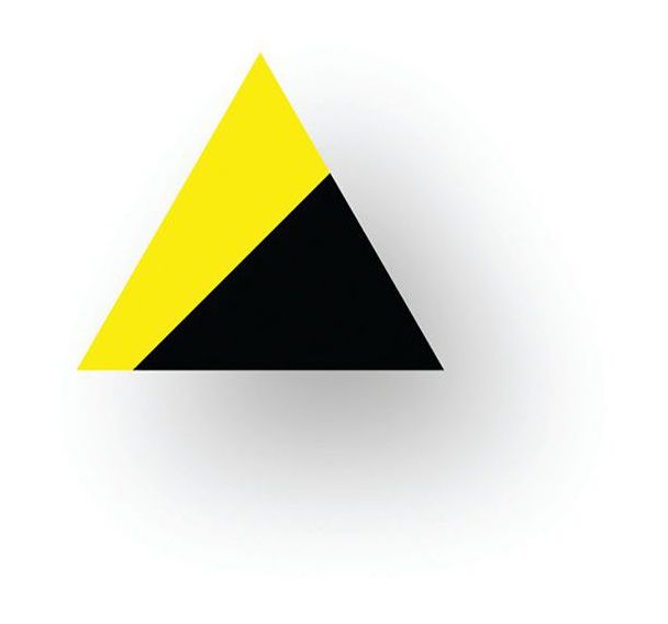 Pointe de flèche adhésive LeanStripe - Noir/Jaune - Ergomat