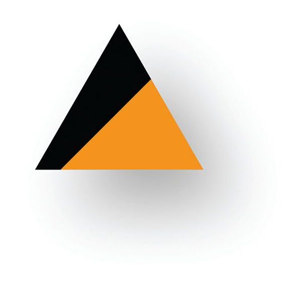 Pointe de flèche adhésive LeanStripe - Noir/Orange - Ergomat