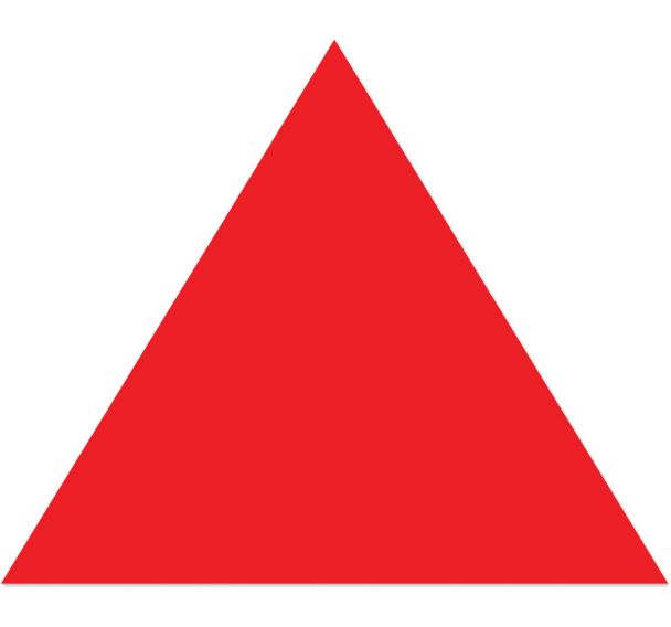 Pointe de flèche adhésive LeanStripe - Rouge - Ergomat