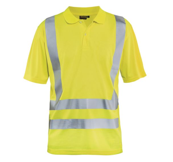 Polo anti-UV haute visibilité jaune fluorescent