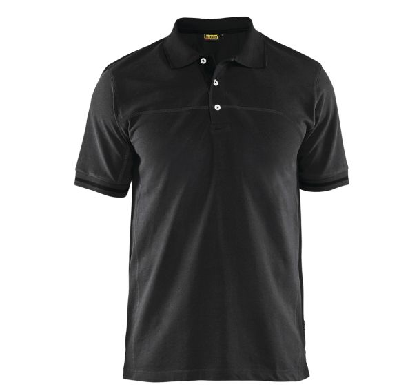 Polo bicolore noir/gris foncé