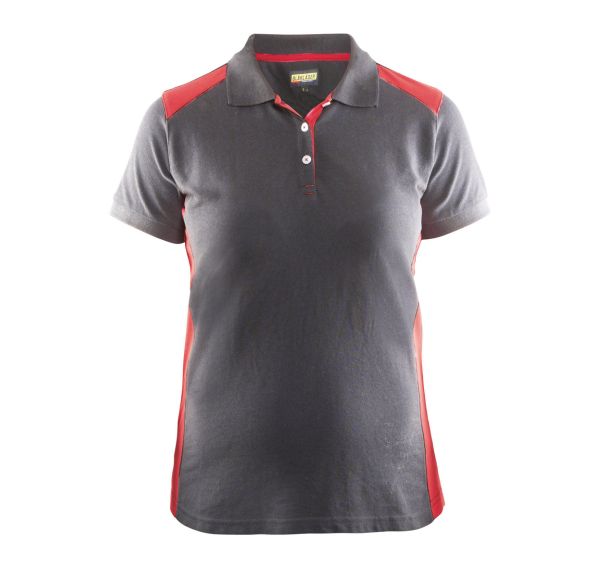 Polo femme gris/rouge