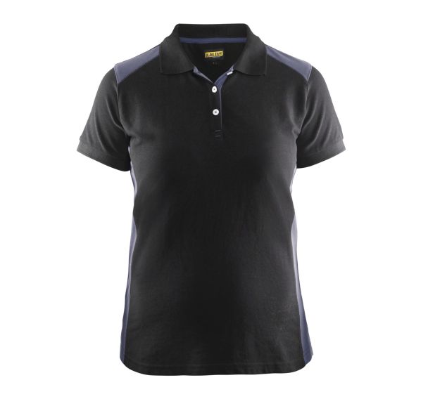Polo femme noir/rouge