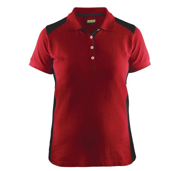 Polo femme rouge/noir