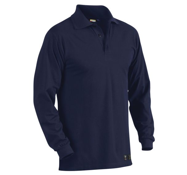 Polo piqué retardant flamme inhérent marine