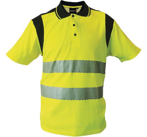Polo tricot bi-matières manches courtes 170 gm2 - Singer