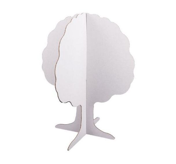 Pommier à monter en carton blanc hauteur 24 cm (Lot de 10)