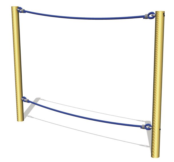 Pont de corde - scellement direct