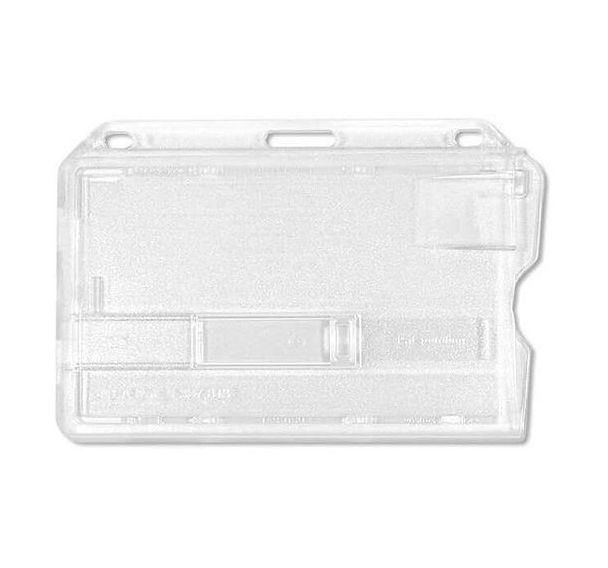 Porte-badge à glissière pour 1 carte - Paquet de 100 - Sogedex