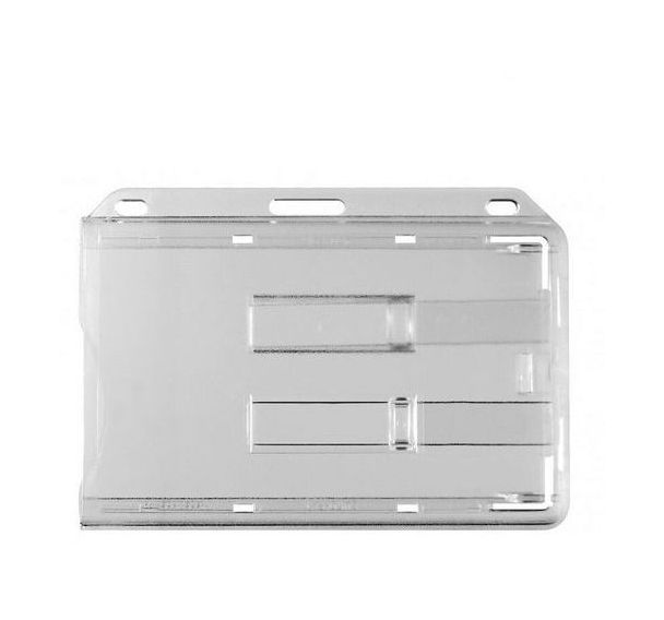 Porte-badge à glissière pour 2 cartes - Horizontal