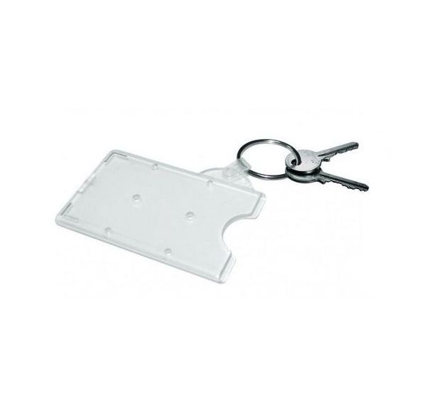 Porte-badge avec anneau porte-clés