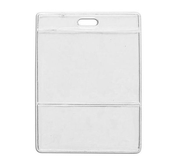 Porte-badge avec poche pour étiquette