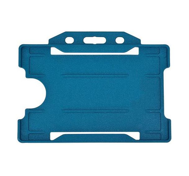 Porte-badge en plastique détectable - Horizontal - Bleu
