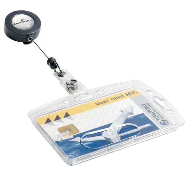 Porte-badge pour carte magnétique - Avec enrouleur
