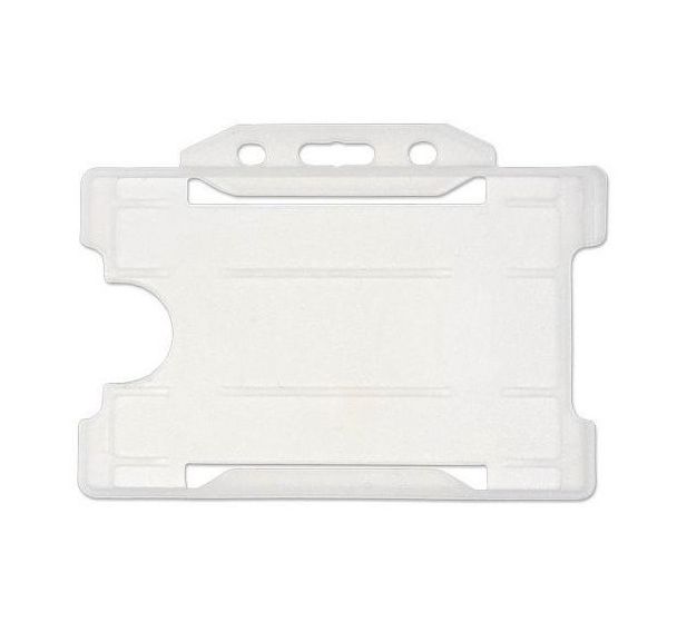 Porte-badge protection 1 face - Transparent- Horizontal -100