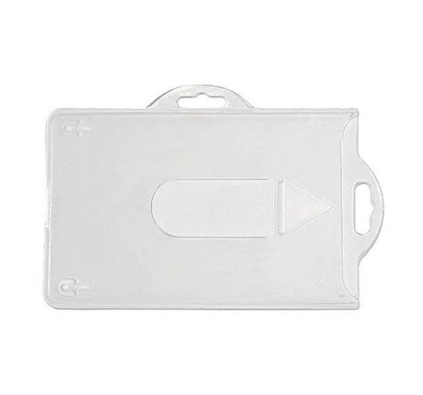 Porte-badge semi-rigide pour usage horizontal ou vertical