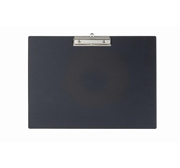 Porte-bloc A3 paysage noir avec pince métal - Maul Schneider