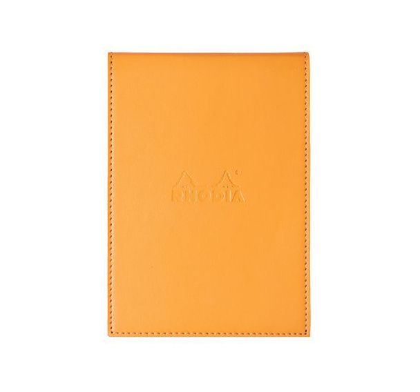 Porte-bloc orange avec porte-crayon + bloc n 13 5x5