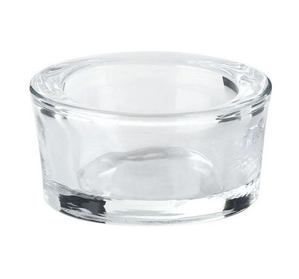 Porte-bougie chauffe-plat en verre transparent
