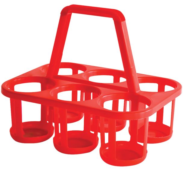 Porte-bouteilles-Pour 6 bouteilles-Rouge