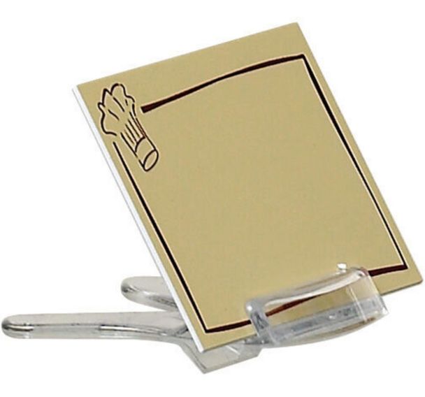 Porte-étiquette chevalet transparent - Lot de 10