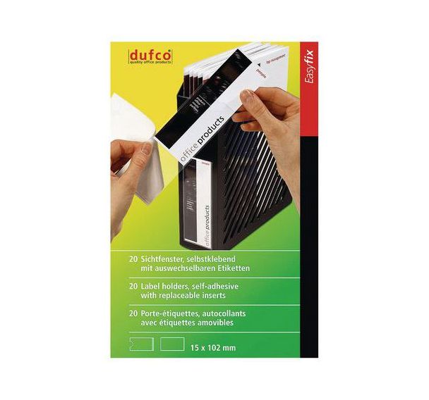 Porte-étiquettes transparent