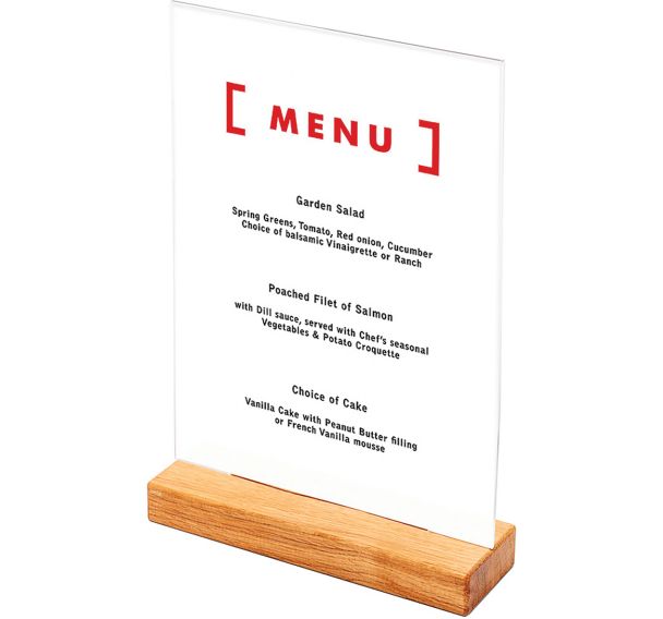 Porte-menu T en bois - Showdown Displays