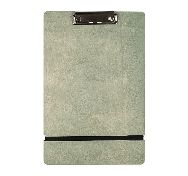 Porte-menu avec pince en bois - Vert - Format A4