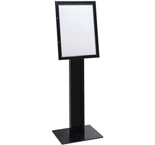 Porte-menu noir autoportant