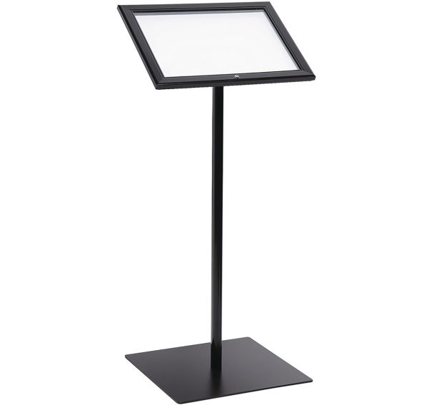 Porte-menu noir incliné