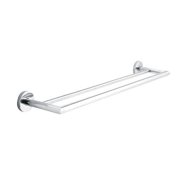 Porte-serviettes double mural inox