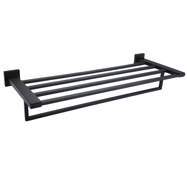 Porte-serviettes rack Argo noir mat