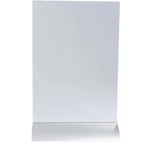 Porte-visuel vertical socle aluminium - A4 - Lot de 5