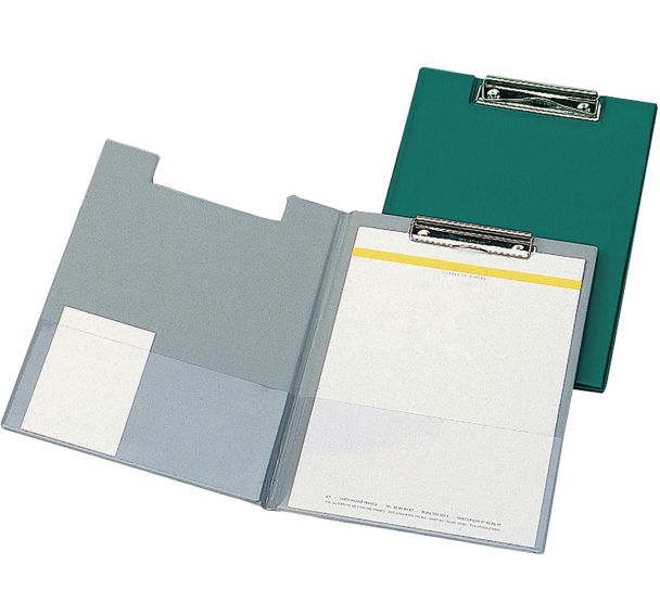 Porte Bloc A4 Double Pince en Haut Pvc - Assorti