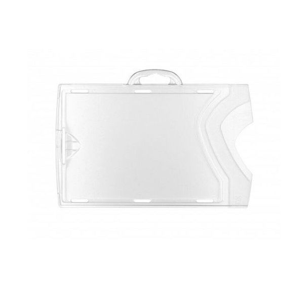 Porte badge avec une face cristale /1 face dépolie -Lot de 100-Sogedex