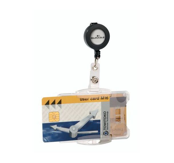 Porte badge ouvert - 1 à 2 cartes